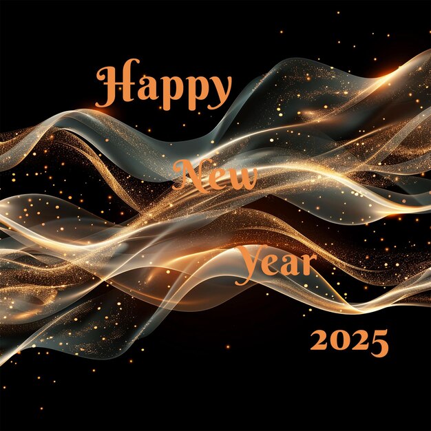 PSD vintage new year 2025 background