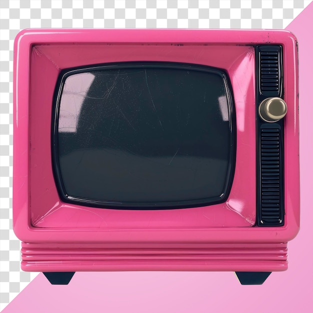 PSD vintage pink retro television set