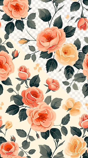 PSD vintage rose pattern in blush shade