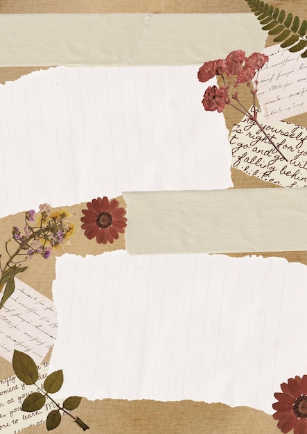 PSD vintage scrapbook torn paper background