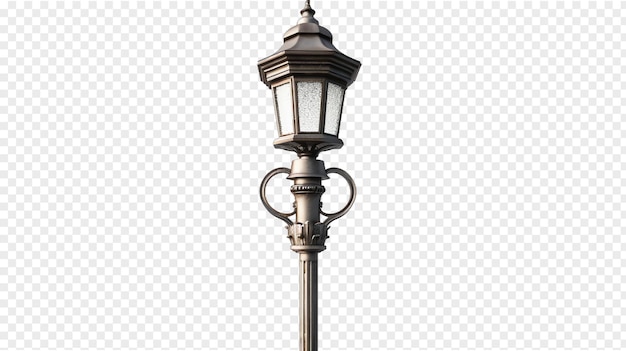 PSD vintage street lamp isolated on transparent background