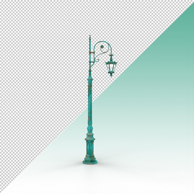 vintage street lamp isolated