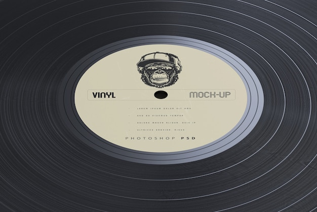 Vintage Style Vinyl Disk and Sleeve Mockups