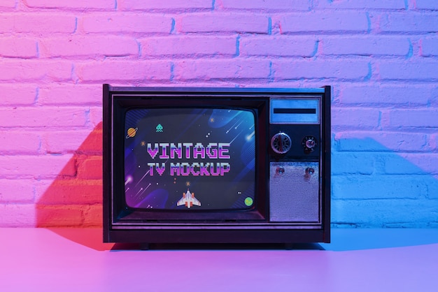 Vintage television mockup design