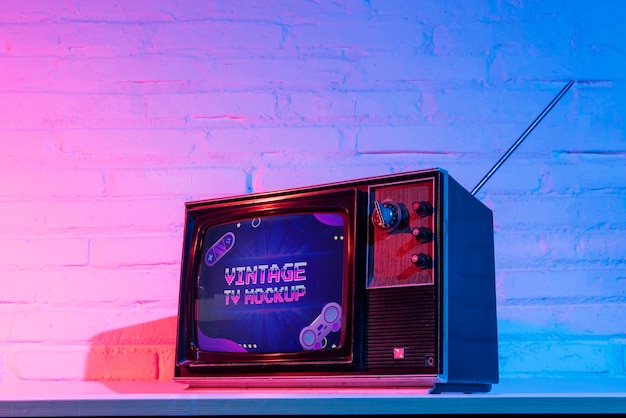 Vintage television mockup design