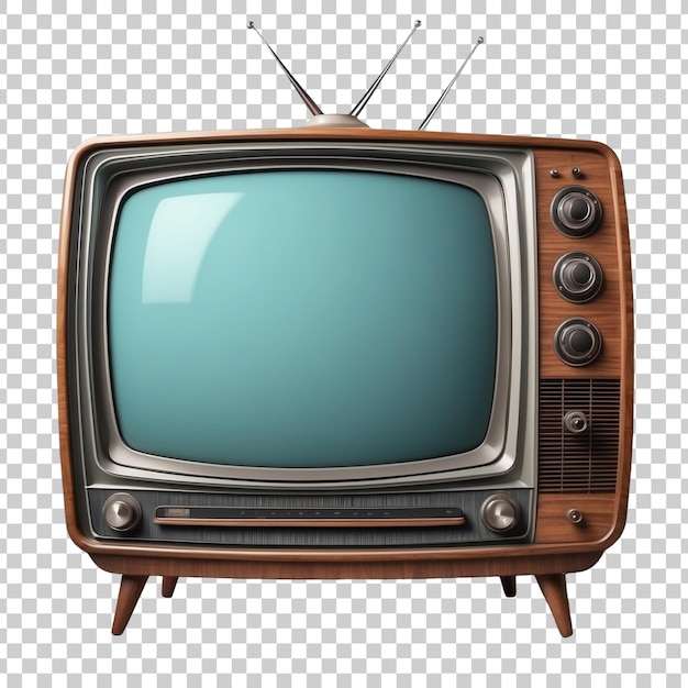 a vintage television with a wooden frame and a brown wooden frame