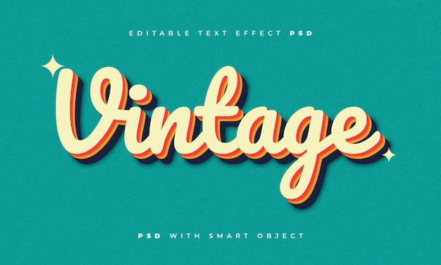 Vintage text effect