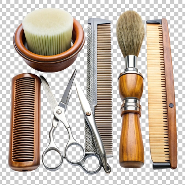 PSD vintage tools of barber shop