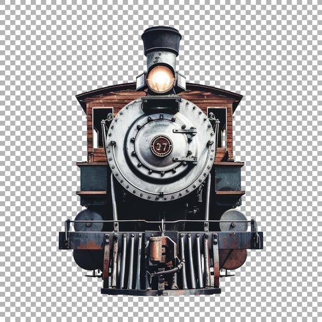 Vintage Train on Transparent Background Ai Generated