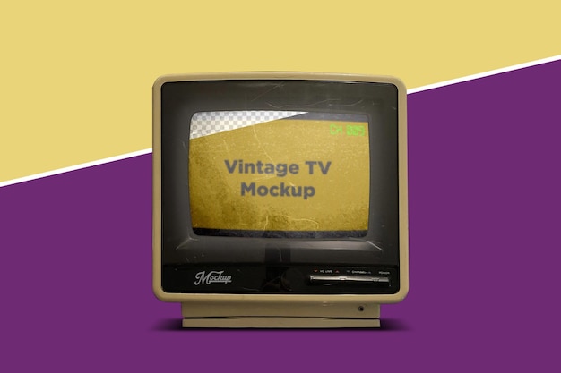 Vintage tv mockup