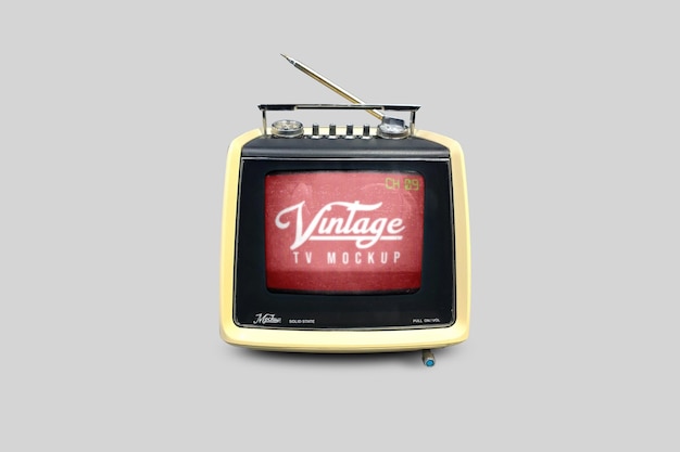 PSD vintage tv mockup