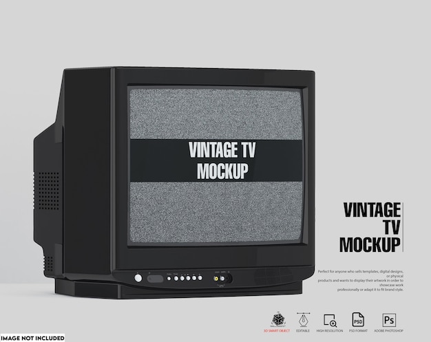 PSD vintage tv mockup