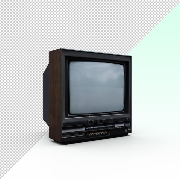 vintage tv set isolated