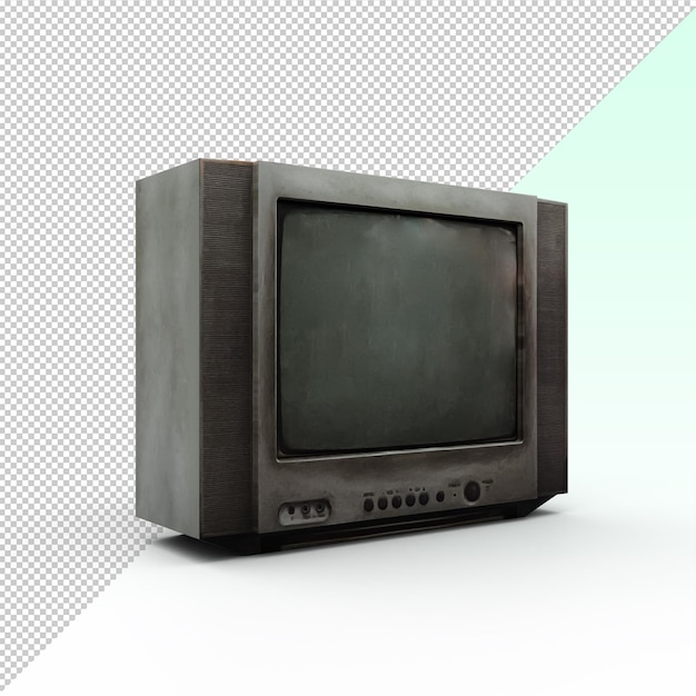 vintage tv set isolated