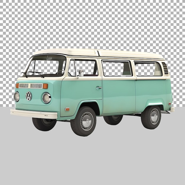 Vintage Van on Transparent background Ai Generated