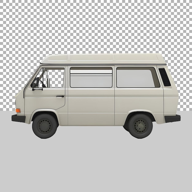 Vintage Van on Transparent background Ai Generated