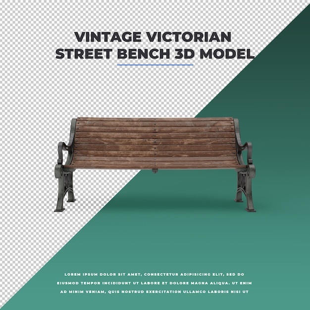 Vintage Victorian Street Bench