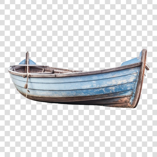 PSD vintage wooden boat isolated transparent