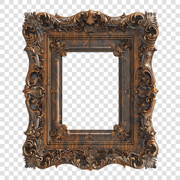 PSD vintage wooden frame realistic