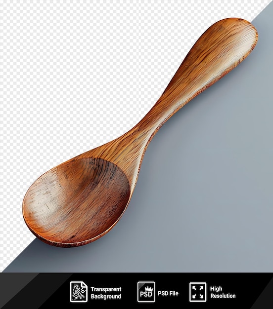 vintage wooden spoons with wooden handles on a gray background png