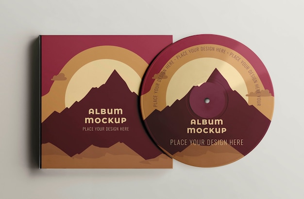 Vinyl album cover mockup