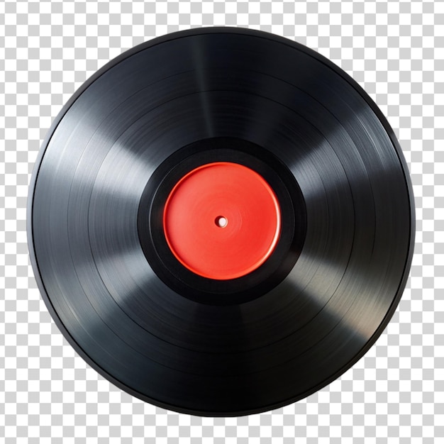 PSD vinyl record isolated on transparent background