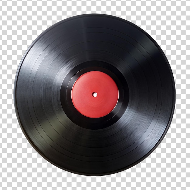 PSD vinyl record isolated on transparent background