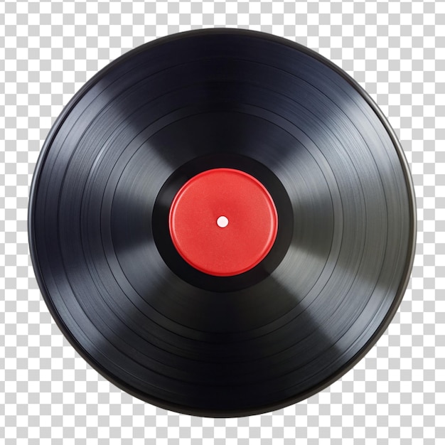 PSD vinyl record isolated on transparent background