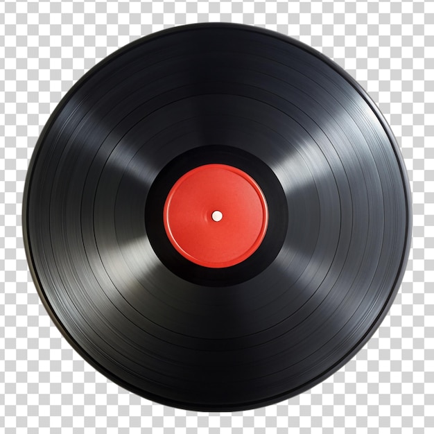 PSD vinyl record isolated on transparent background