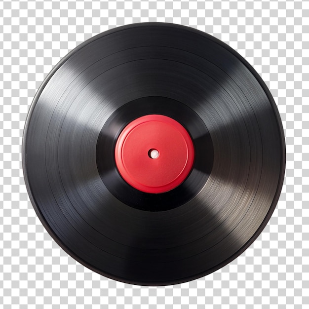 PSD vinyl record isolated on transparent background