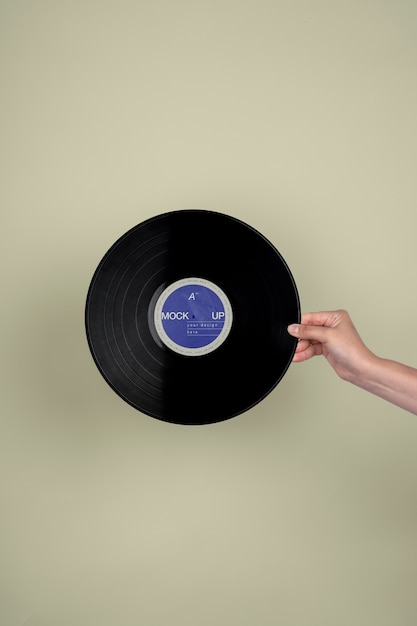 Vinyl record mockup design