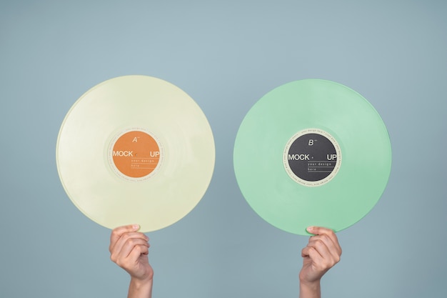 Vinyl record mockup design