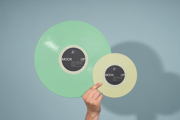 Vinyl record mockup design