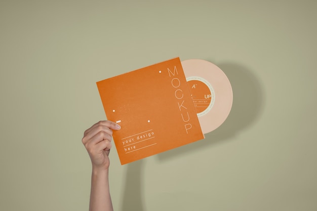 Vinyl record mockup design