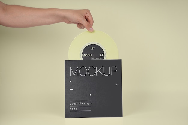 Vinyl record mockup design