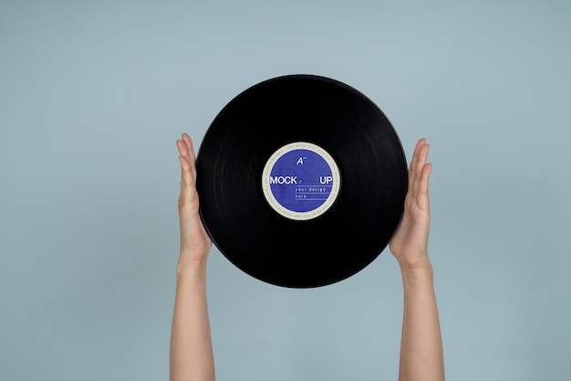 Vinyl record mockup design