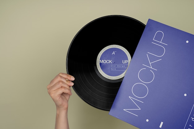 Vinyl record mockup design