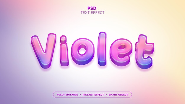 Violet gradient text style