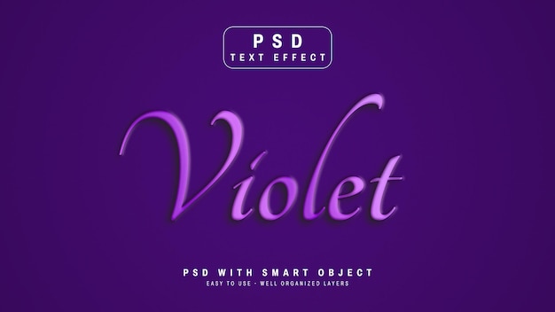 Violet text effect