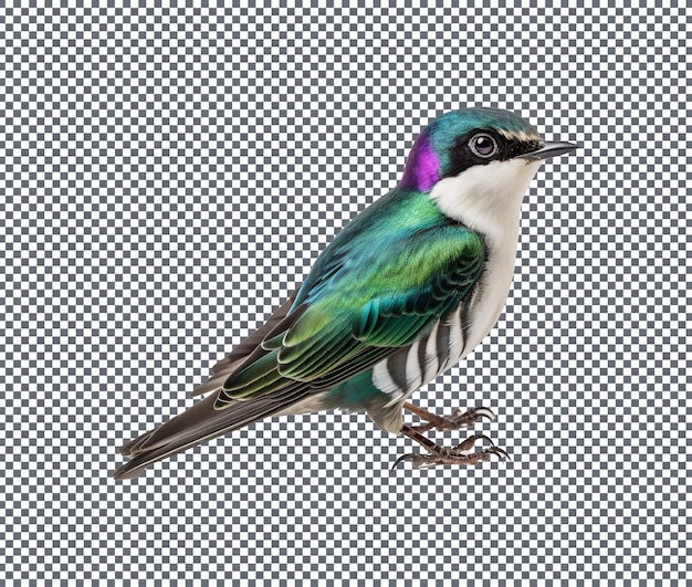 Violetgreen Swallow Isolated on transparent background