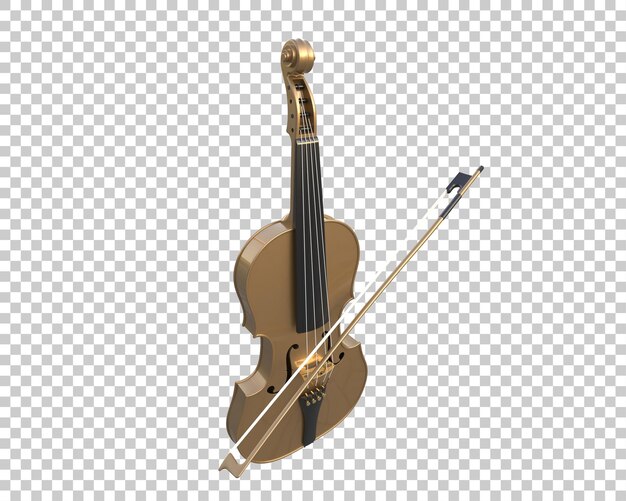 Violin isolated on background 3d rendering illustration