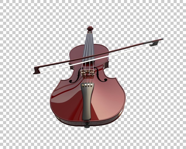 PSD violin isolated on background 3d rendering illustration