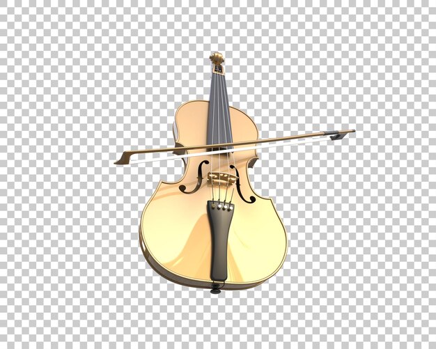 PSD violin isolated on background 3d rendering illustration