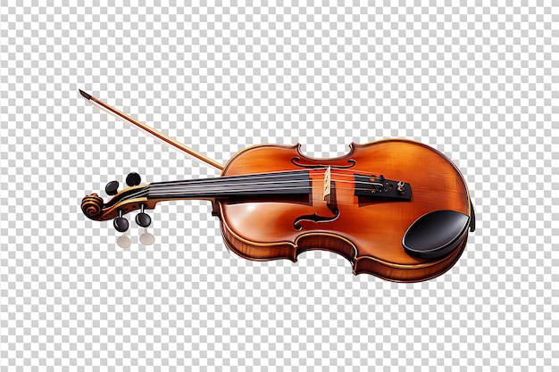 PSD violin isolated on transparent background