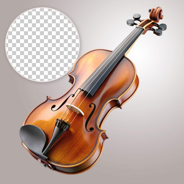 Violin isolated on transparent background