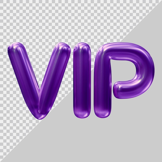 Vip text with 3d modern style