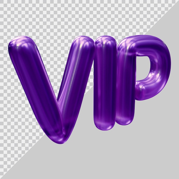 Vip text with 3d modern style