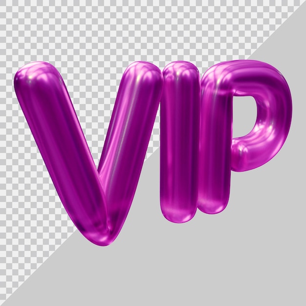 Vip text with 3d modern style