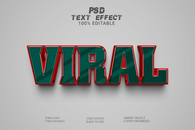 Viral 3d psd text effect