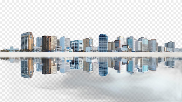 PSD virginia beach city skyline isolated on transparent background